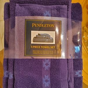 Pendleton Tucson Star Navy Turkish Cotton 3 pc Towel Set: Bath, Hand, Washcloth
